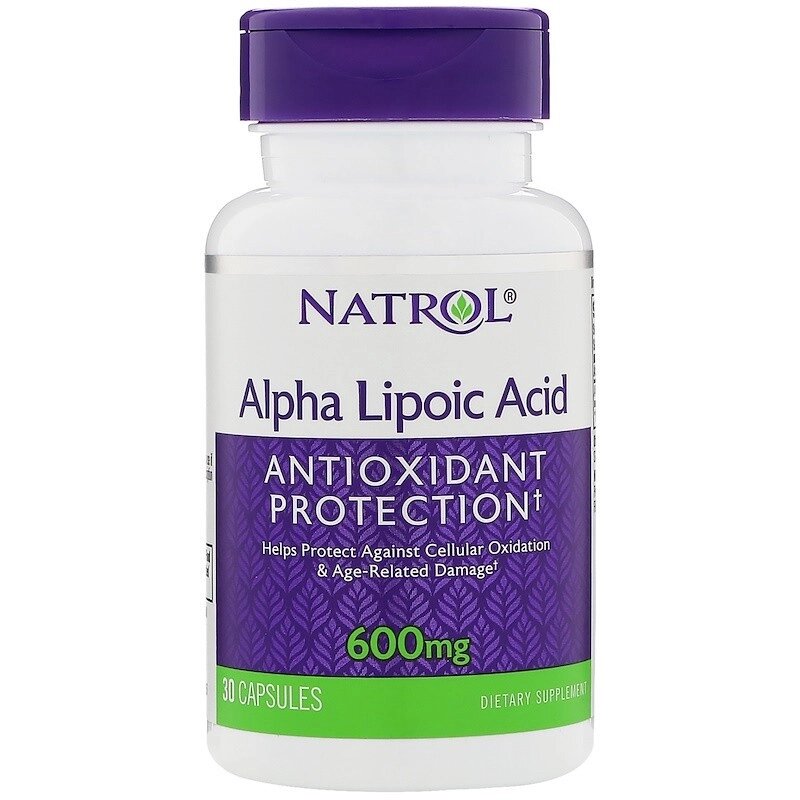 Natrol, Альфа-ліпоєва кислота, 600 мг, 30 капсул від компанії Інтернет магазин "Канбан" - фото 1