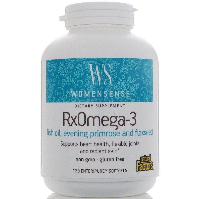 Natural Factors, WomenSense, RxOmega-3, 120 таблеток. від компанії Інтернет магазин "Канбан" - фото 1