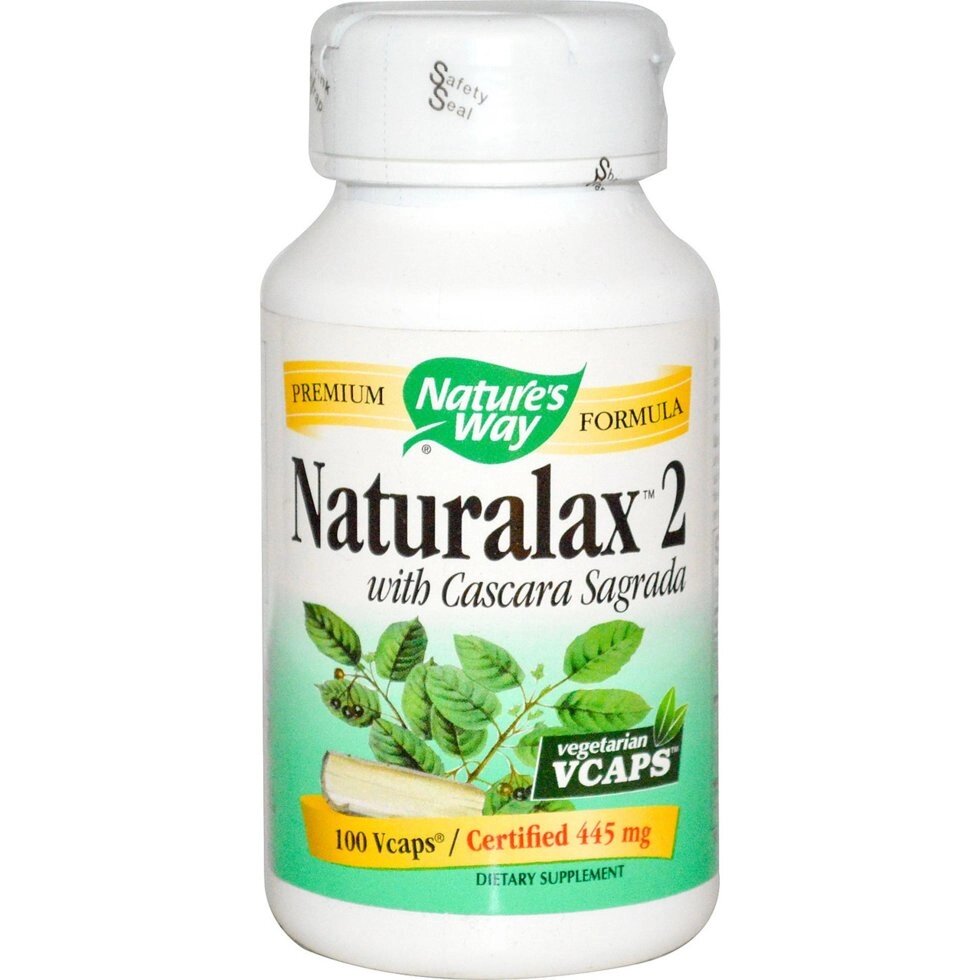Натуральне проносне Naturalax 2 з Каскара Саграда, Nature's Way, 445 мг, 100 капсул. Зроблено в США. від компанії Інтернет магазин "Канбан" - фото 1