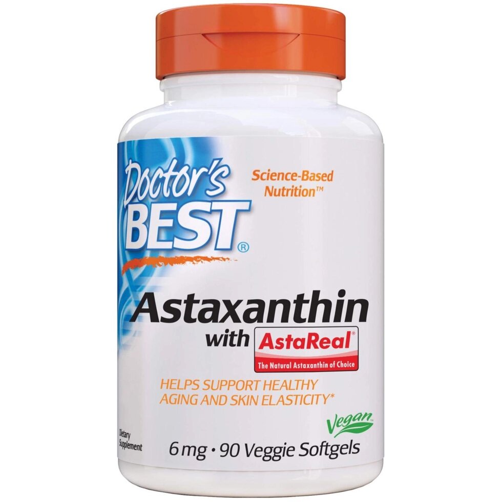 Найкращий лікар, астаксантин з астаріальним, 6 мг, 90 рослинних капсул від компанії Інтернет магазин "Канбан" - фото 1