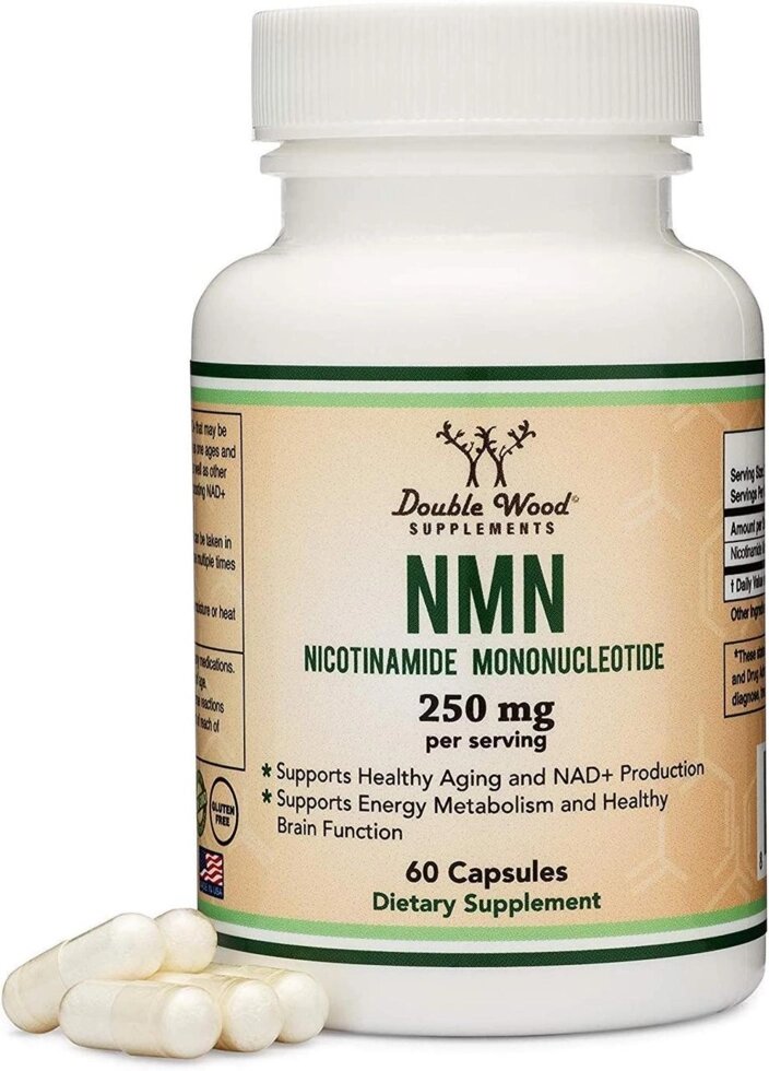 NMN подвійна деревина (нікотинамідний мононуклеотид), 250 мг у частині NMN, 60 капсул від компанії Інтернет магазин "Канбан" - фото 1