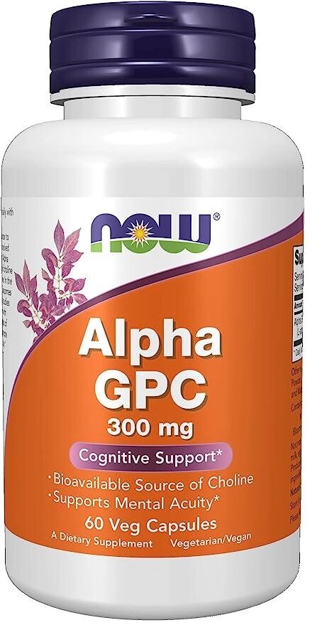 NOW Foods, альфа-ГФХ (Alpha GPC (гліцерофосфохолін), 300 мг, 60 капсул від компанії Інтернет магазин "Канбан" - фото 1
