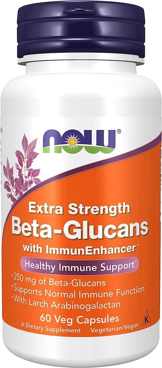 NOW Foods, бета-глюкани з ImmunEnhancer посиленої дії, 250 мг, 60 капсул від компанії Інтернет магазин "Канбан" - фото 1