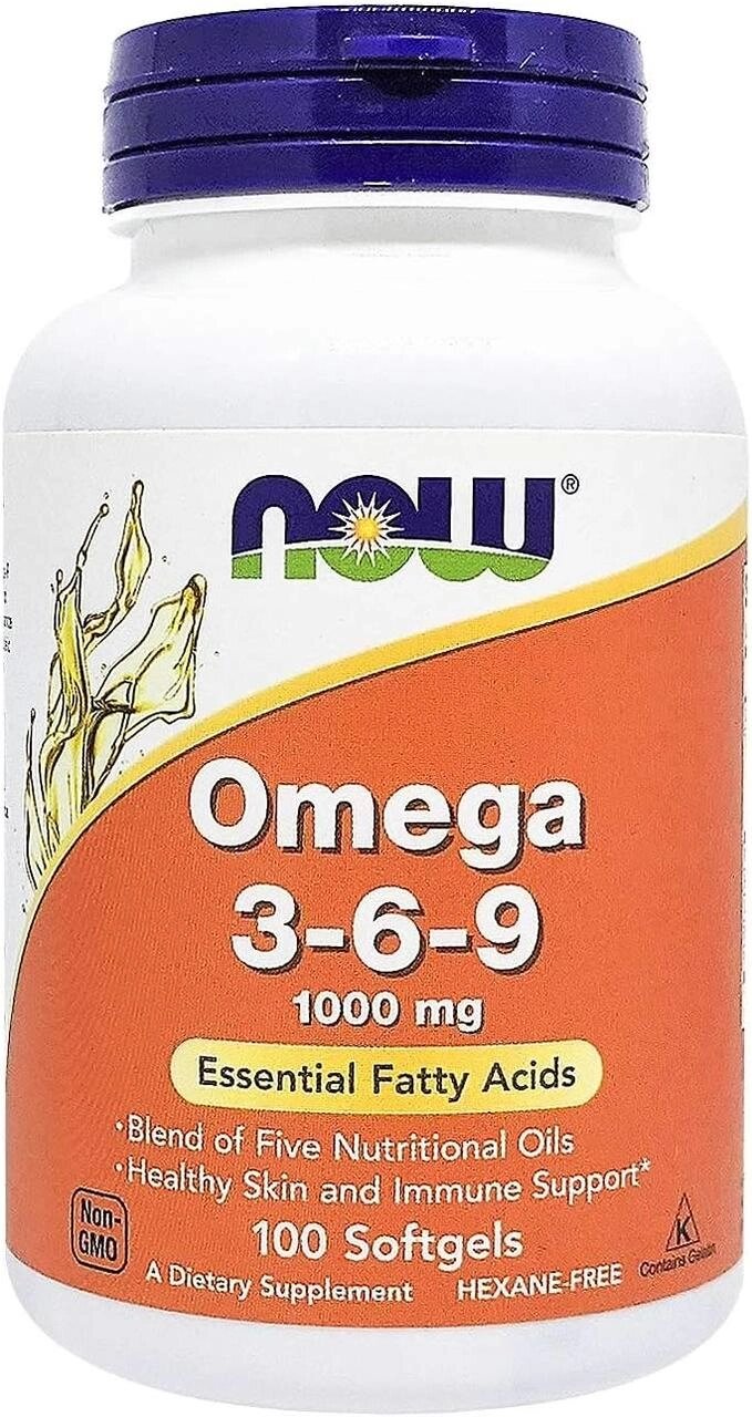 Now Foods, Омега 3-6-9,1000 мг, 100 капсул від компанії Інтернет магазин "Канбан" - фото 1