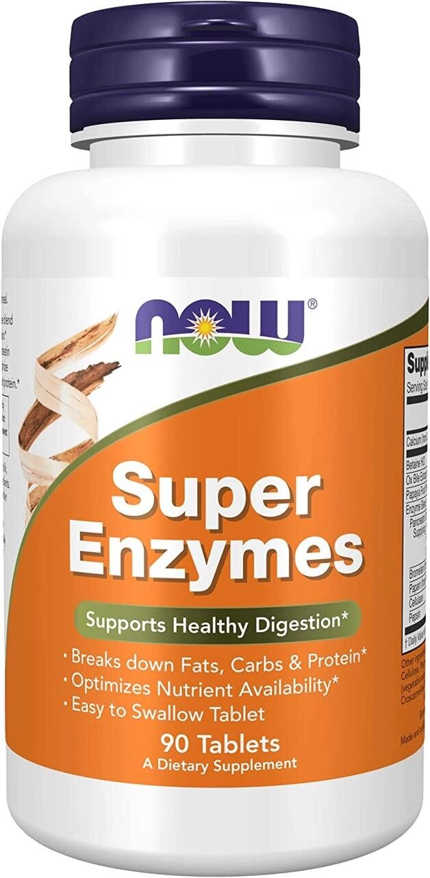 NOW Foods Super Enzymes травні супер ферменти 90 капсул від компанії Інтернет магазин "Канбан" - фото 1