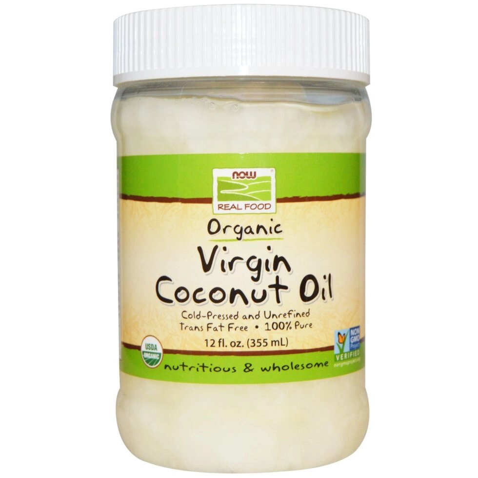 Органічне кокосове масло першого віджиму (їстівне), Now Foods, 355 мл від компанії Інтернет магазин "Канбан" - фото 1