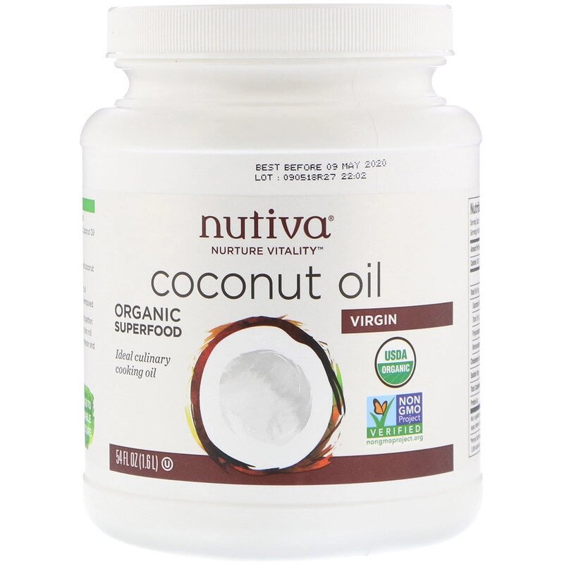 Органічне кокосове масло першого віджиму Nutiva Nurture Vitality, (їстівне), 1.6 л від компанії Інтернет магазин "Канбан" - фото 1