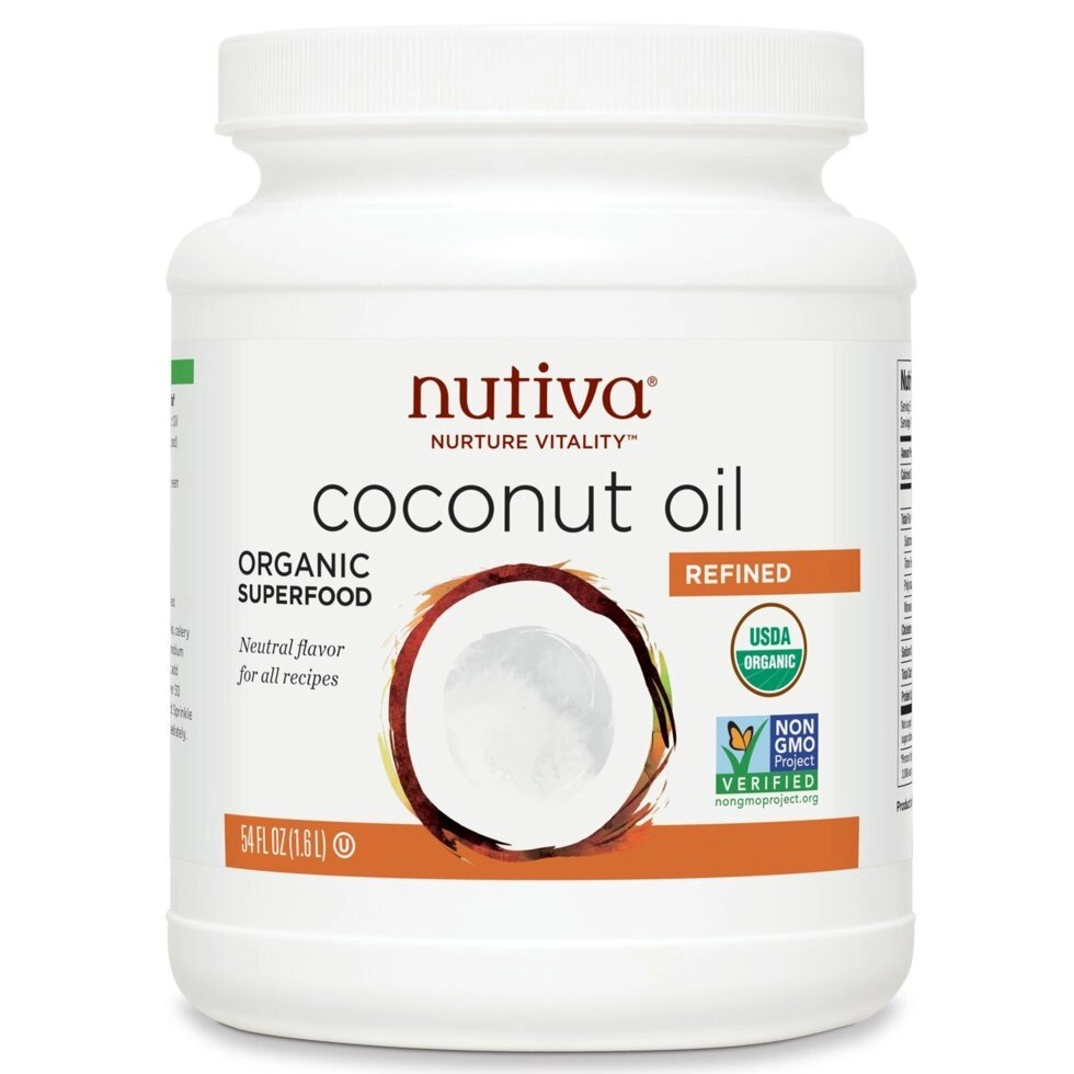 Органічне рафінована кокосова олія Nutiva, (їстівне), 1.6 л від компанії Інтернет магазин "Канбан" - фото 1