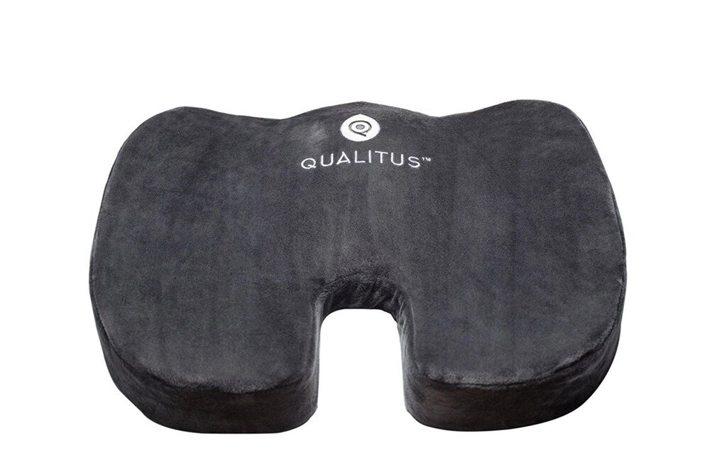 Ортопедична подушка для сидіння Qualitus з піни з пам'яттю від компанії Інтернет магазин "Канбан" - фото 1