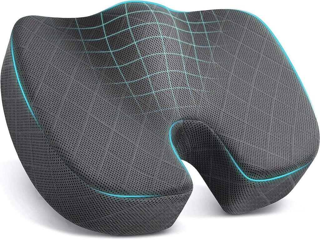 Ортопедична подушка для сидіння з піни з пам'яттю TushGuard Comfort Foam Seat Cushion від компанії Інтернет магазин "Канбан" - фото 1