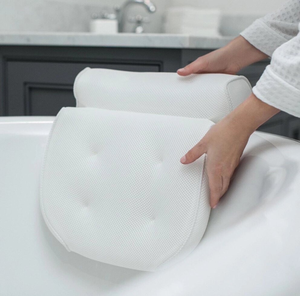 Ортопедична подушка для ванної Original GORILLA GRIP (TM) Premium Spa Bath Pillow на потужних присосках від компанії Інтернет магазин "Канбан" - фото 1