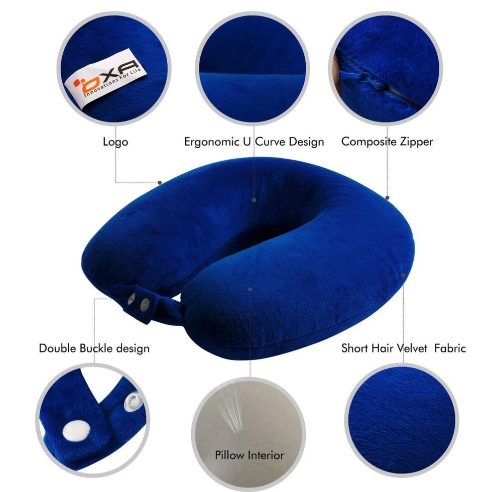 Ортопедичне дорожня подушка для шиї OXA Memory від компанії Інтернет магазин "Канбан" - фото 1
