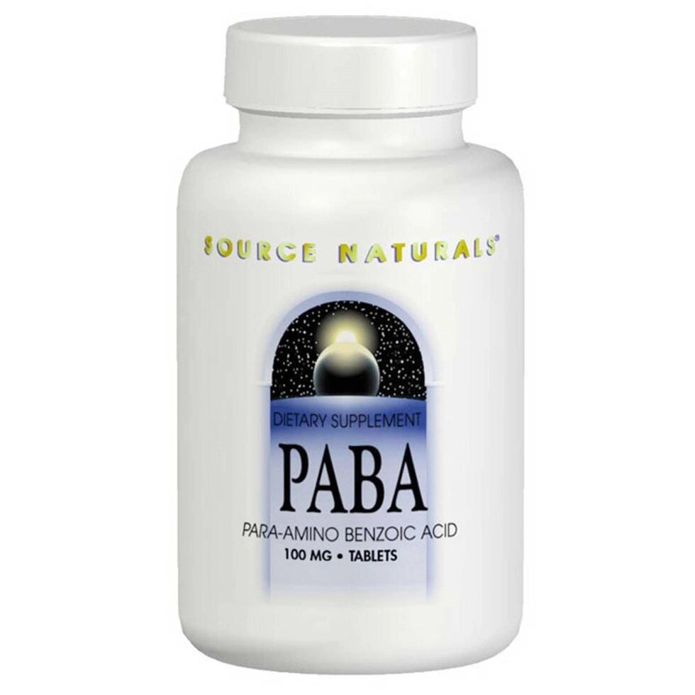ПАБК (PABA) Source Naturals, 100 мг, 250 таблеток від компанії Інтернет магазин "Канбан" - фото 1