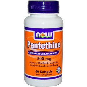 Пантетін (біологічно активний В-5), Now Foods, 300 мг, 60 капсул.