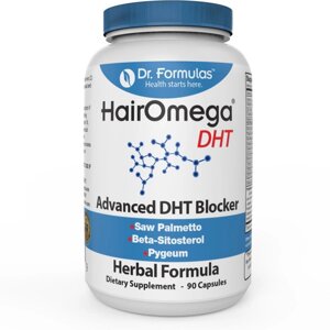 Блокатор ДГТ для жінок і чоловіків Hairomega DHT, Dr. Formulas, 90 капсул