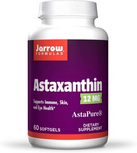 Астаксантин, Формули Ярроу, 12 мг, 60 капсул. Зроблено в США.