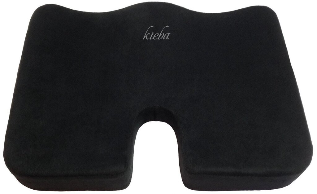 Ортопедическая подушка для сидения Kieba из пены с памятью (черная) - наявність