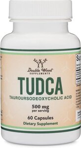 Double Wood TUDCA (Тауроурсодезоксихолева кислота) 500 мг (у порції), 60 капсул. Зроблено у США.