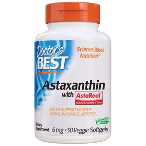 Найкращий лікар, астаксантин з астаріальним, 6 мг, 30 рослинних капсул