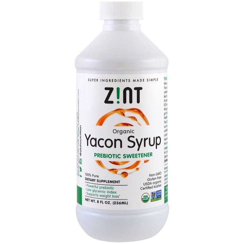 Пребіотіческій натуральний замінник цукру ZINT, органічний сироп з якона 236 мл - характеристики