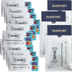 RFID чохол для кредитних карт і біометричного паспорта, захист від несанкціонованого зчитування
