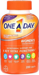 Мультивітаміни і мінерали для жінок One-A-Day, Bayer, 200 таблеток