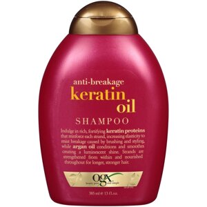 Шампунь OGX проти ламкості волосс кератиновим маслом, 385 мл. Зроблено в США.