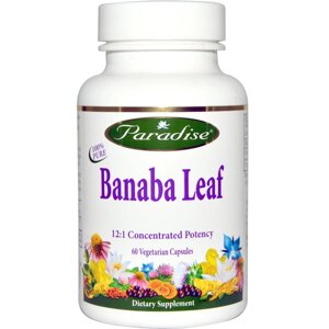 Банаба, цукор в нормі, Paradise Herbs, 60 рослинних капсул