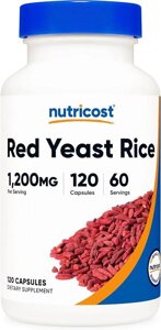 Nutricost, червоний ферментований рис, 1200 мг, 120 капсул (600 мг на 1 капсулі)