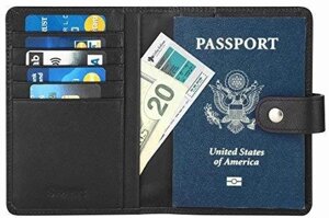 Шкіряна обкладинка для паспорта, гаманець, Кредитница з RFID захистом Simpac