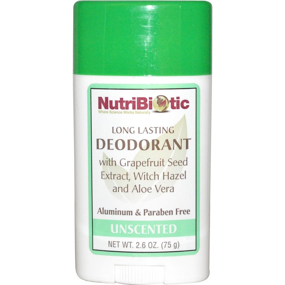 Натуральний дезодорант без запаху Nutri. Biotic, стик тривалої дії. Зроблено в США - опис