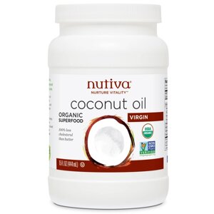 Органічне кокосове масло першого віджиму Nutiva Nurture Vitality, (їстівне), 444 мл