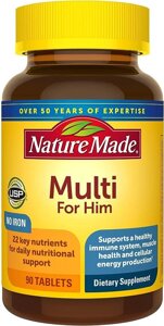 Nature Made, мультивітаміни для чоловіків, 90 таблеток