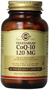 CoQ-10 Solgar, 120 мг, вегетаріанський, 60 капсул