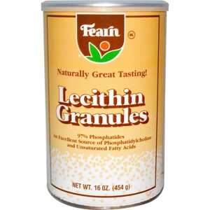 Лецитин у гранулах, природна їжа Fearn, 454 г