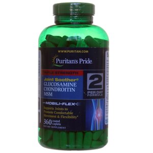 Глюкозамин Хондроитин МСМ, Puritans Pride, 360 таблеток