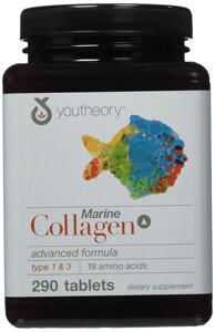 Морський колаген Youtheory, Покращена формула, 290 таблеток