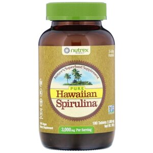 Гавайська спіруліна Pacifica Nutrex Hawaii, 1000 мг, 180 пігулок