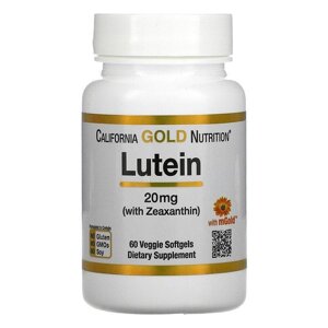 Лютеин с зеаксантином, 20 мг, 60 капсул, California Gold Nutrition