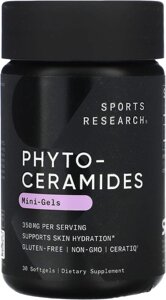 Фіто кераміди Sports Research для зволоження шкіри, 350мл, 30 капсул