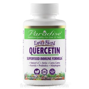 Paradise Herbs, кверцетин 500 мг, імунна формула, 90 капсул