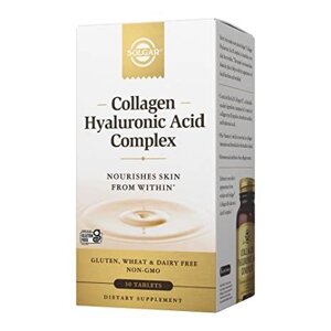 Колагеновий комплекс із гіалуроновою кислотою, Солгар (Solgar), 120 мг, 30 таблеток. Зроблено у США.