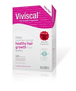 Витамины для волос для женщин Viviscal Экстра Сила, 180 таблеток. Зроблено в США.