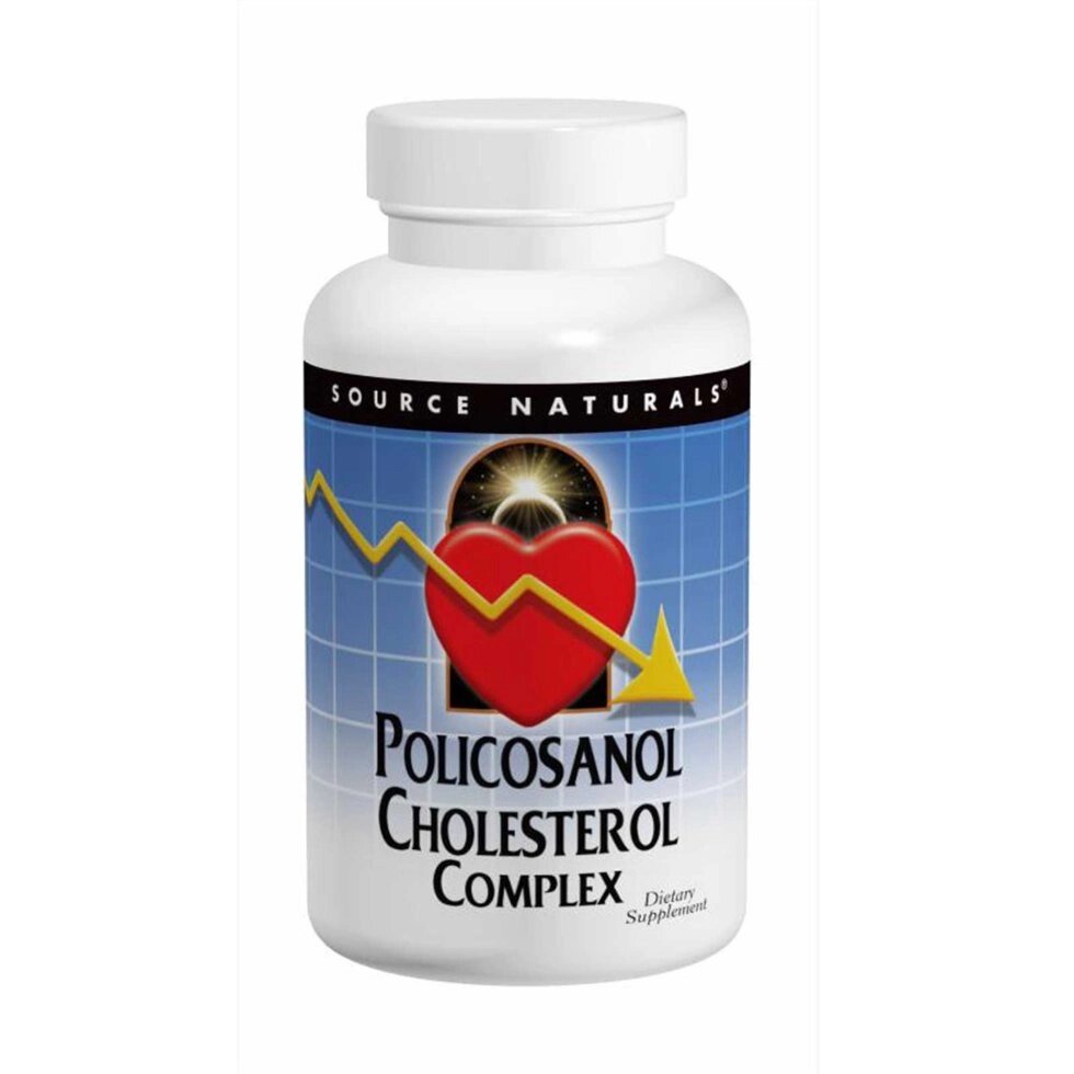 Протихолестеринові комплекс з полікозанолом, Source Naturals, Зроблено в США, 60 таблеток від компанії Інтернет магазин "Канбан" - фото 1