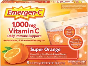 Розчинна вітамін C, Emergen-C, 1000 мг, 30 пакетиків по 8.4 г