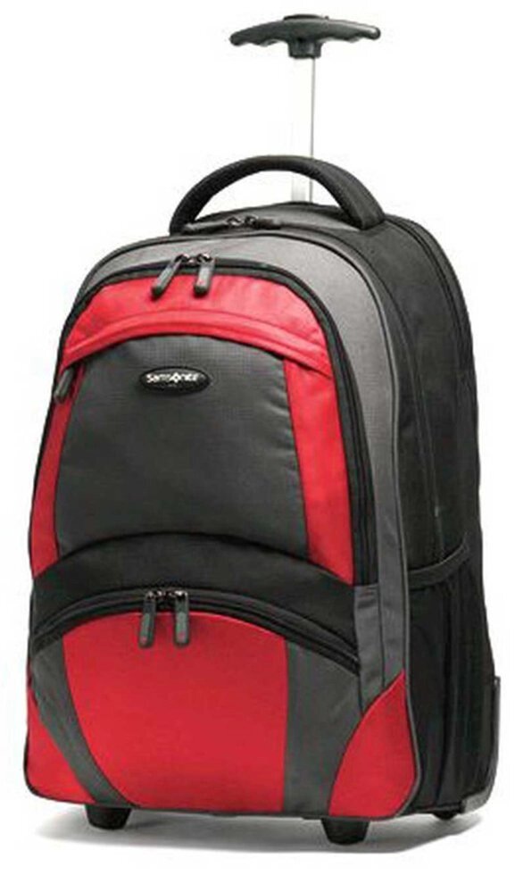 Рюкзак на колесах Samsonite - 33 л (чорний / помаранчевий) від компанії Інтернет магазин "Канбан" - фото 1