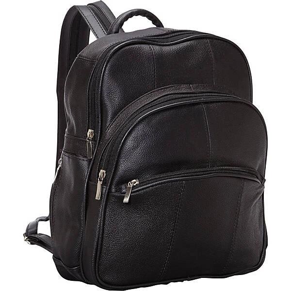Рюкзак шкіряний R & R Collections Leather Triple Zip Around Large Backpack (Black) від компанії Інтернет магазин "Канбан" - фото 1