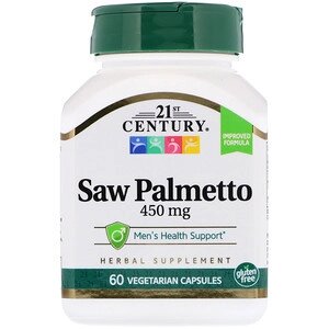 Saw Palmetto экстракт (пальма сереноа, «со пальметто») 21st Century, 60 капсул ##от компании## Интернет магазин "Канбан" - ##фото## 1
