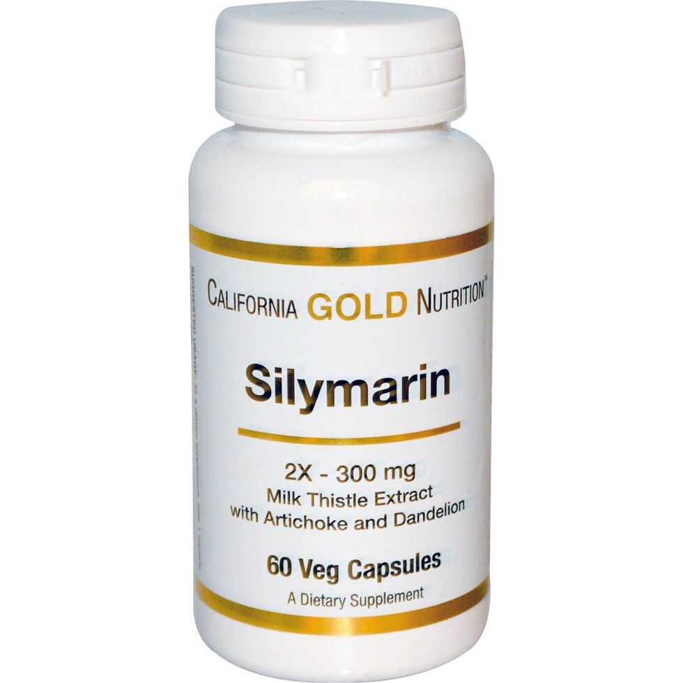 Силімарин, екстракт California Gold Nutrition з кульбабою і артишоком, 60 капсул. Зроблено в США. від компанії Інтернет магазин "Канбан" - фото 1