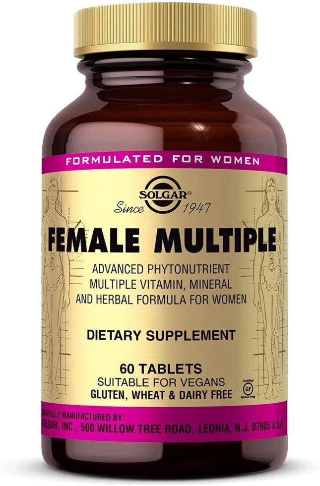 Solgar Female Multiple мультивітаміни та мінерали для жінок, 60 таблеток. Зроблено у США. від компанії Інтернет магазин "Канбан" - фото 1